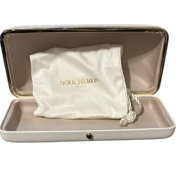 Boucheron Gold Frame brown cat eye Sunglasses w/ case, dust  display picture 3